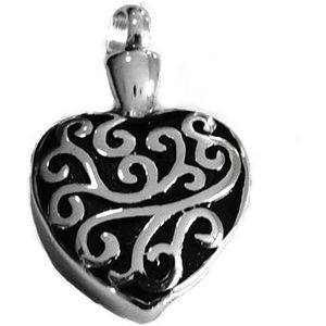 RVS ashanger hart sierlijke lijnen