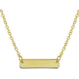 Geelgouden ketting met plaatje