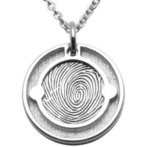 Ronde vingerafdruk hanger Rosie