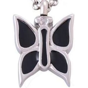 RVS ashanger vlinder zwart