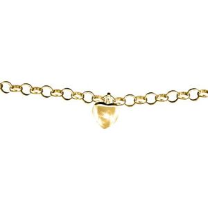 Gouden armband met as in het hartje met schroefdopje
