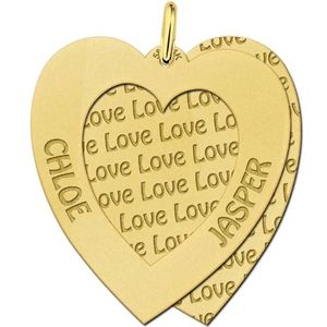 Gouden familiehanger hart Names4ever