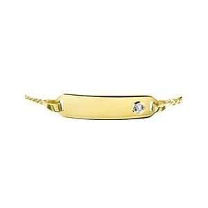 Gouden naam armband kind met zirkonia