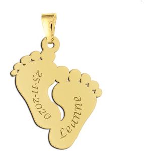 Verguld mama sieraad voetjes
