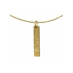 gouden staafjes hanger met vingerafdruk