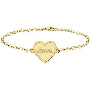 Gouden armband met hartje inclusief gravure Names4ever