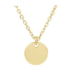 Geelgouden ketting met rondje 8mm