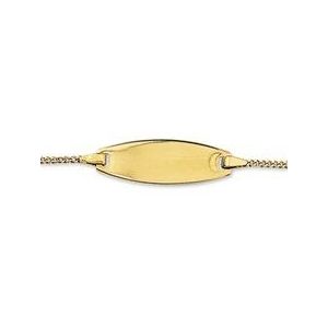 Ovaal geelgouden baby armbandje met naam
