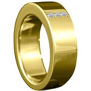 Gouden asring met 3 stenen 716