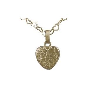 Gouden afdruk hanger hartvormig 780