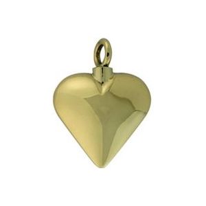 Ashanger hart 12x12mm geelgoud