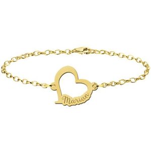 Gouden armband met hartje en naam Names4ever
