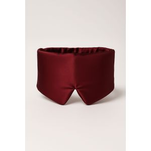Bordeaux rood zijden slaapmasker