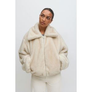 Faux fur collar jacket