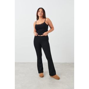 Flare jersey trousers