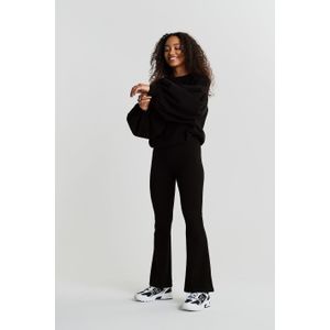 Flare petite jersey trousers