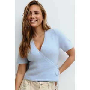 Knitted wrap top