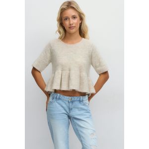 14+ knitted peplum top