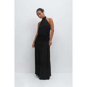 Halterneck maxi dress