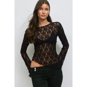 14+ asymmetric lace top