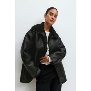 Bonded pu teddy jacket