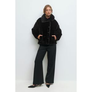 Faux fur bonded short jacket