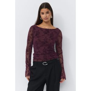 Floral flare sleeve top