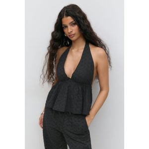 Halterneck anglaise top