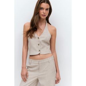 Halterneck tailored vest