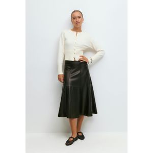 Pu midi skirt