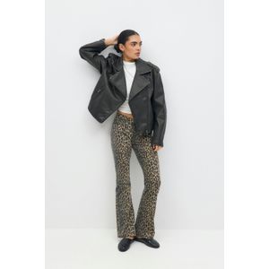 Leopard bootcut jeans