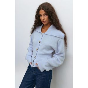 Ribbed waist knitted cardigan