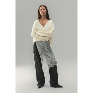 V-neck knitted cardigan