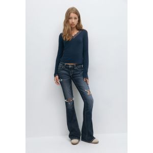 Low rise flare jeans