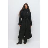 Belted wool blend coat