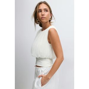 Sleeveless chiffon top