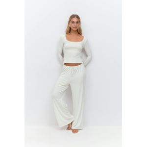 drawstring wide trousers