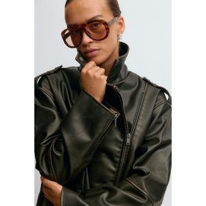 Short pu biker jacket