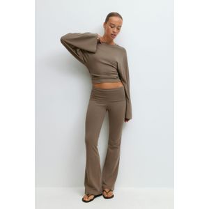 Soft touch folded trouser