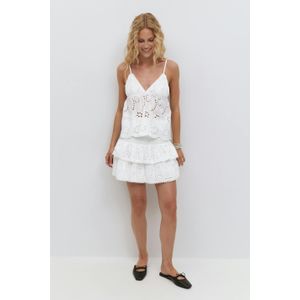 Broderie anglaise mini skirt