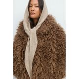 Gebreide Capuchon - Beige - Met Trekkoorden - Zachte Ribgebreide Kwaliteit