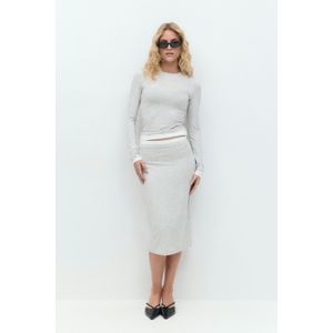 Waist detail midi skirt