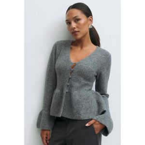 Knitted peplum cardigan