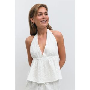 Halterneck anglaise top