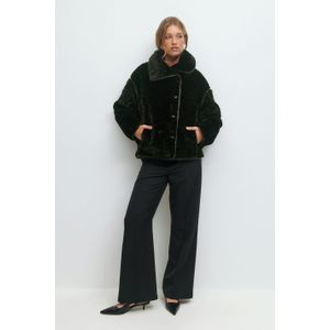 Faux fur bonded short jacket