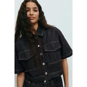 Rhinestone denim shirt