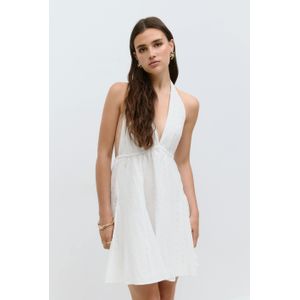 Broderie halterneck dress