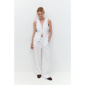Wide linen trousers