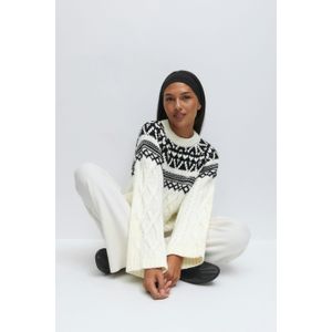 Jacquard knitted sweater
