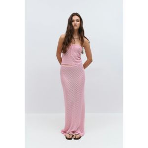 Knitted crochet skirt